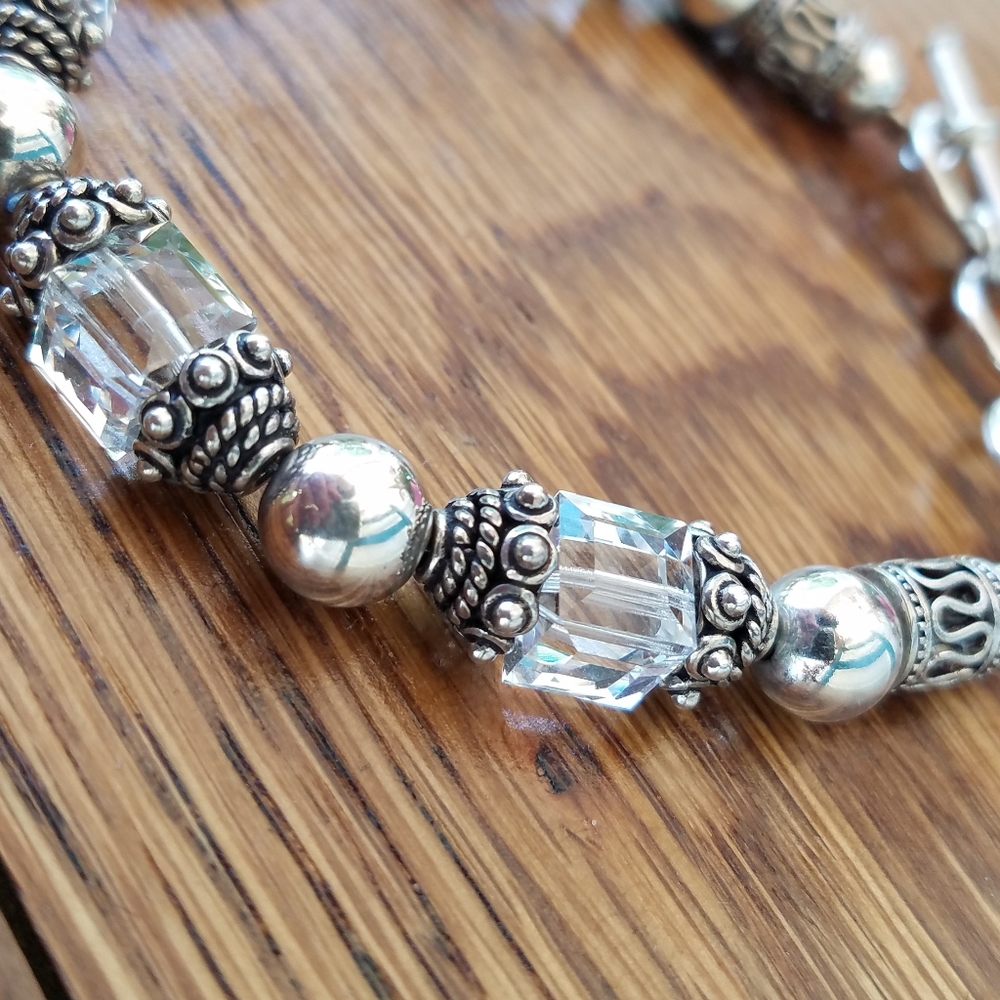Silpada Swarovski Crystal and Sterling Bracelet